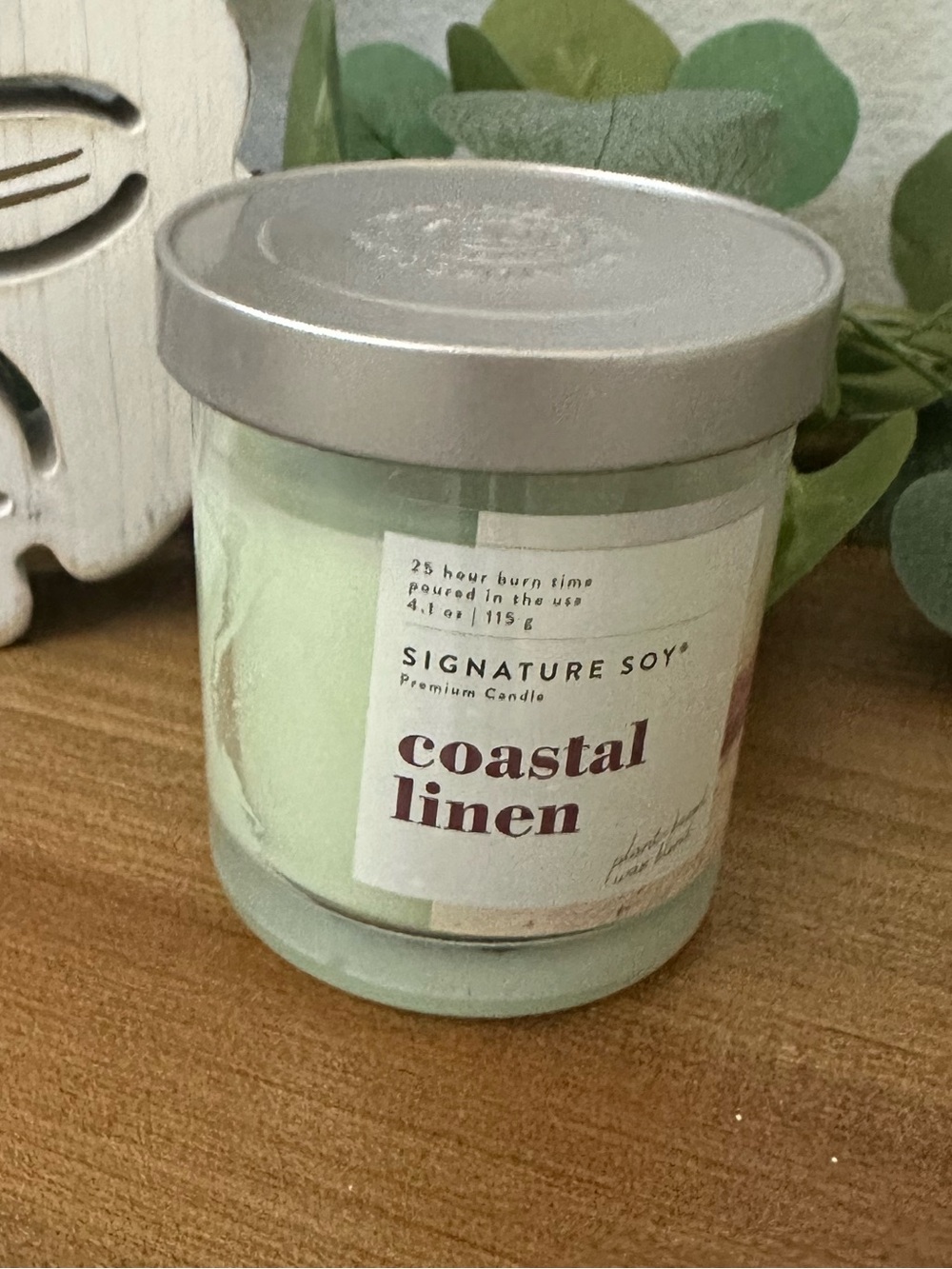 Coastal Linen Candle - Light Green